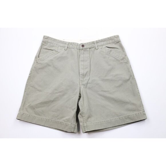 Vtg 90s Polo Sport Ralph Lauren Mens 36 HBT Herringbone Twill Workwear Shorts